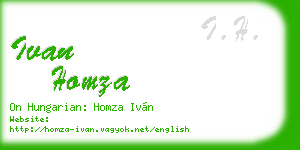 ivan homza business card